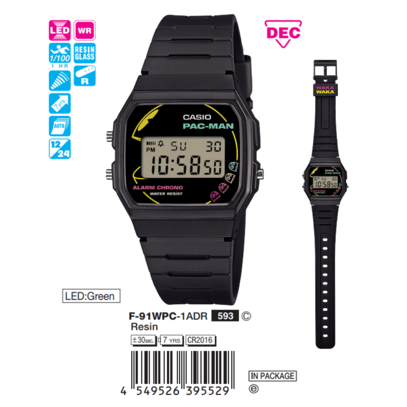 F-91WPC-1ADR | Đồng hồ Casio Điện Tử Cổ Điển